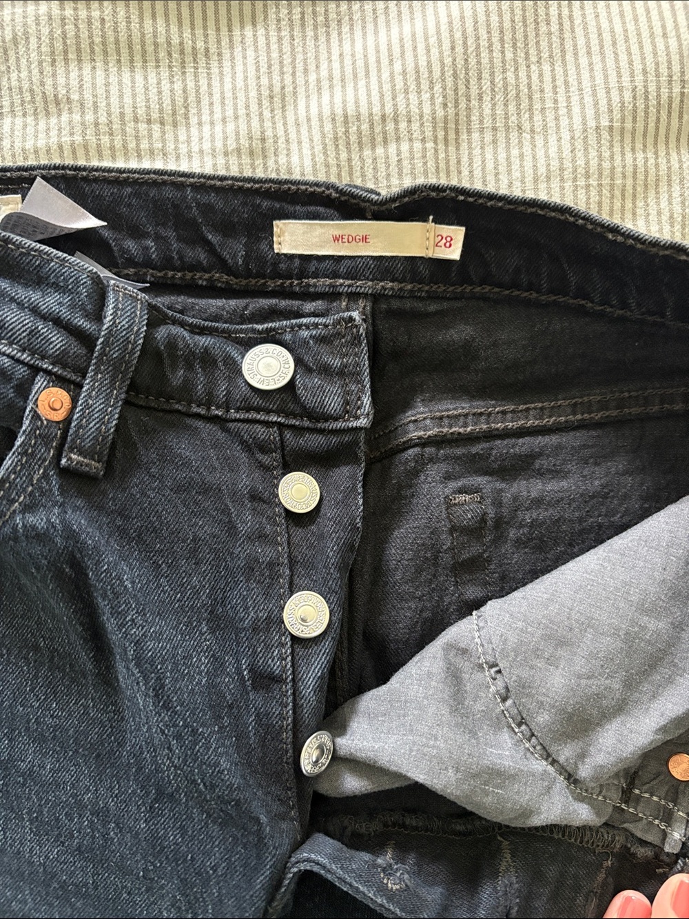 Levi’s Women's wedgie Straight Leg Jeans - Black 28 NWOT